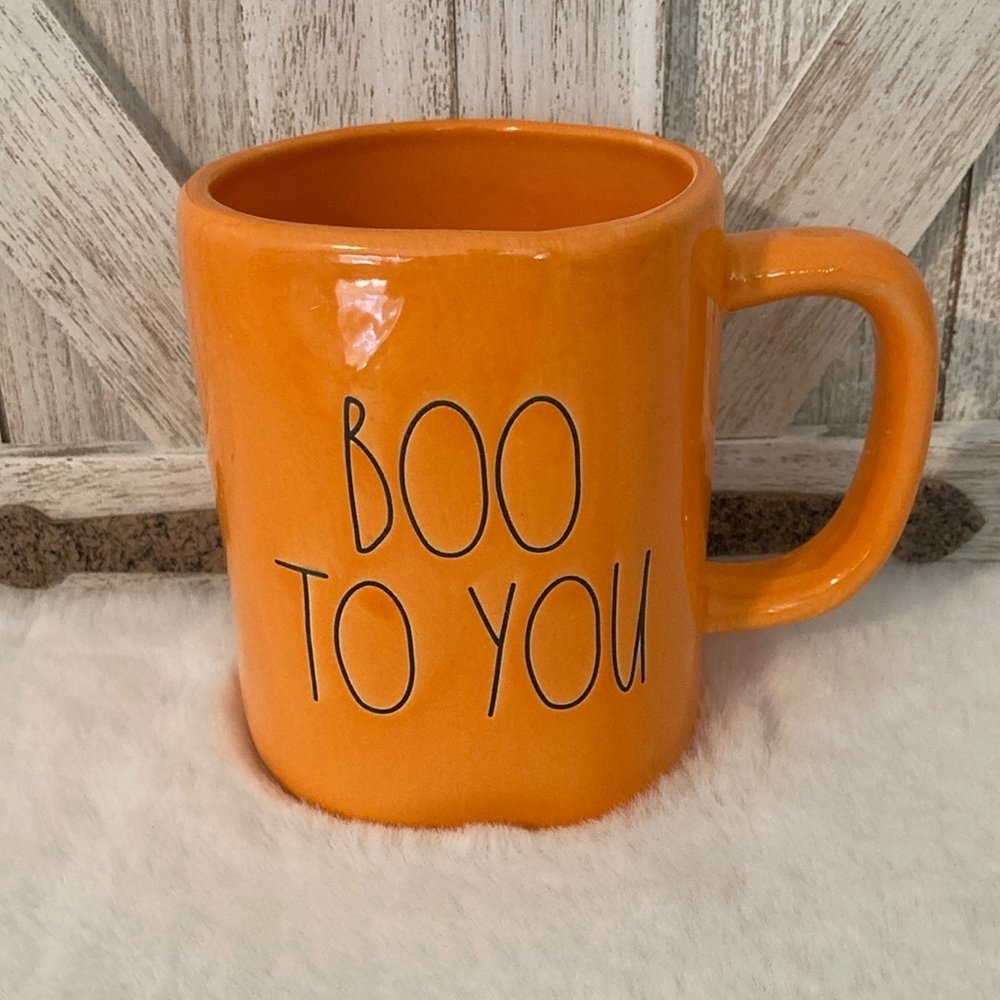 Rae Dunn Boo To You Mug in Orange